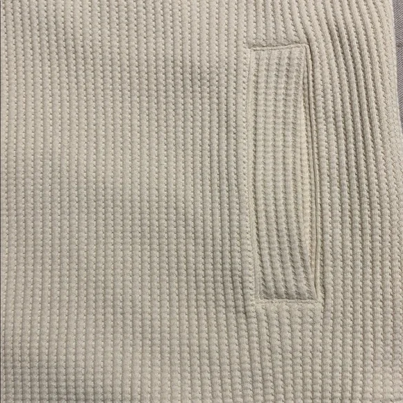 J. Crew Women Waffle-Knit Button-Up Large Cream Gold-Button Shirt-Jacket Quiet - Picture 5 of 14